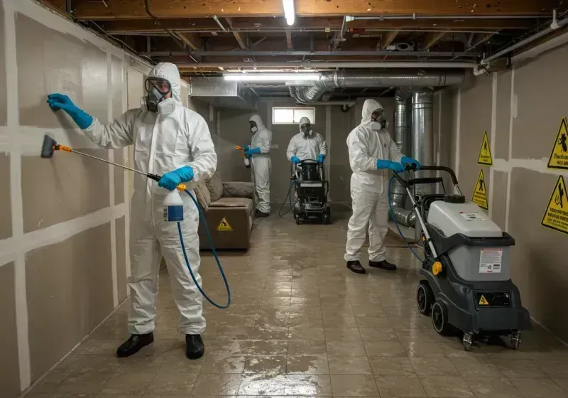 Basement Moisture Removal and Structural Drying process in Hartley County, TX